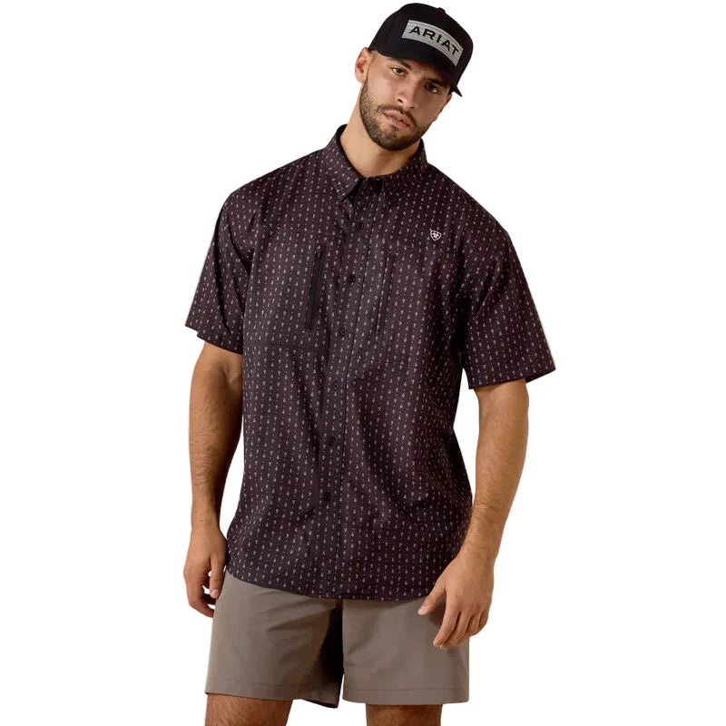 Men's Ariat Black Printed VentTEK Classic Fit Shirt
