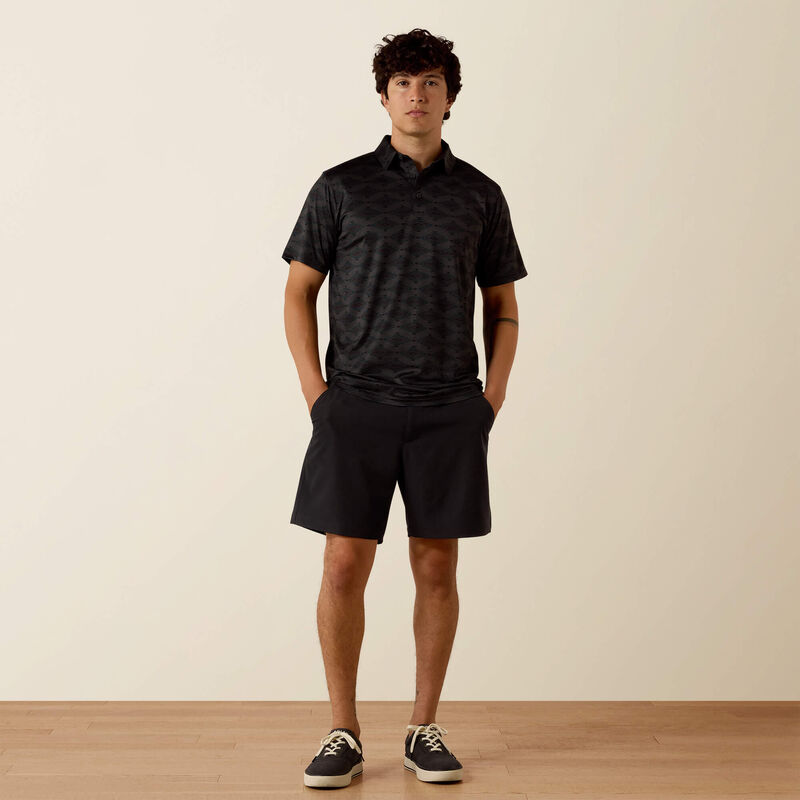 Ariat Men's All Over Print Heathered Classic Fit Polo - Big and Tall