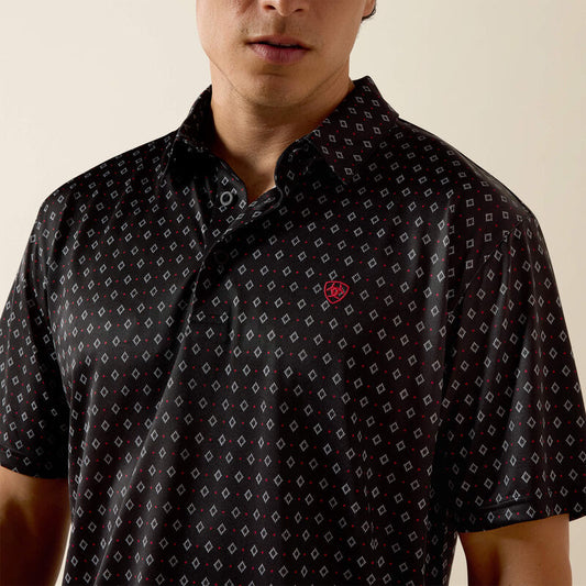 Ariat Men's All Over Print Polo - Big and Tall