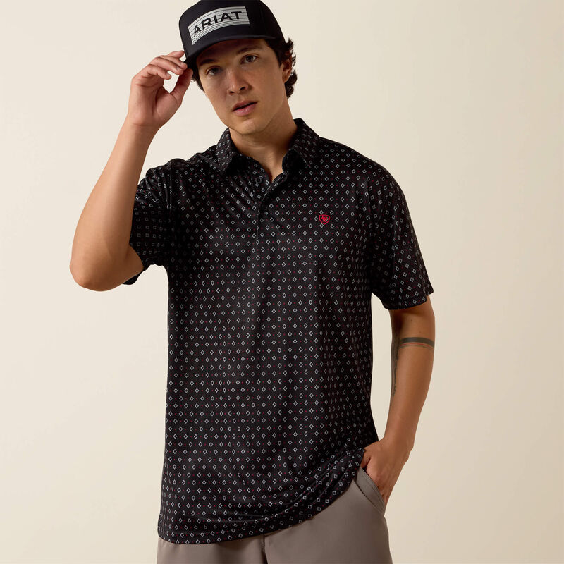 Ariat Men's All Over Print Polo