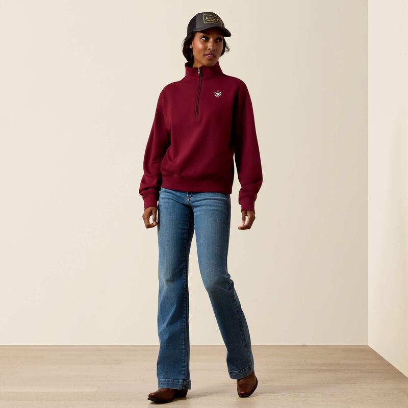 Women's Ariat holiday 1/2 zip Sweatshirt
