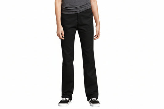 Dickies Girls Flat Front Slim Fit Straight Fit Pant