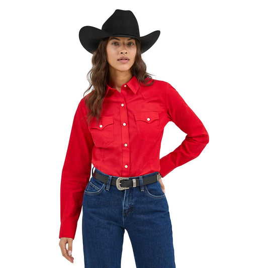Women's Wrangler Retro® Long Sleeve Solid Shirt