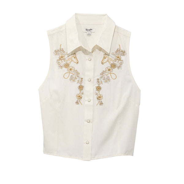 Women's Wrangler Retro® Vintage Sleeveless Snap Shirt