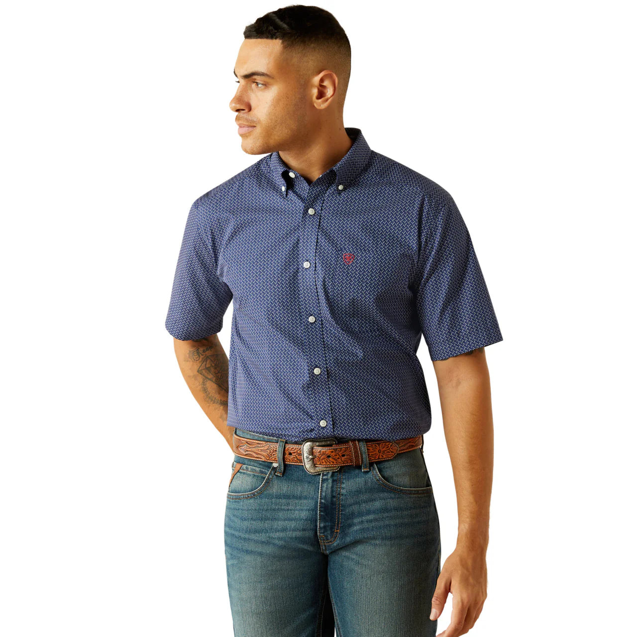 Ariat Davey Medieval Blue SS SHRT