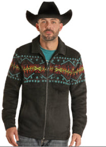 **FINAL SALE** Rock&Roll Border Full Zip Shirt Jacket