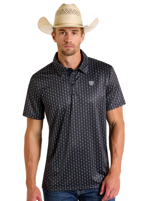 Rock&Roll Geo Printed Polo