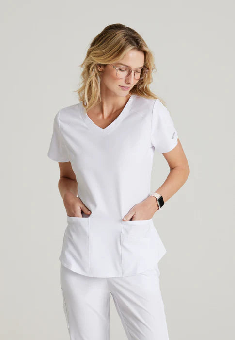 Breeze 3-Pocket Curved V-Neck Scrub Top