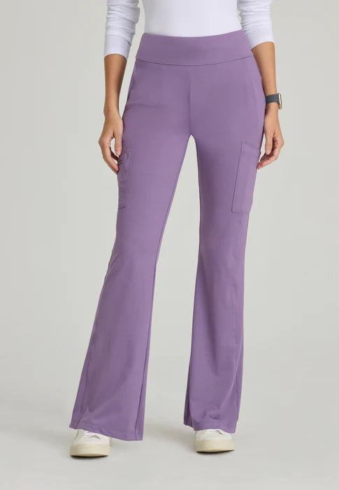 Sprint Knit 7-Pocket High-Rise Flare Leg Scrub Pant - Seasonal Colors
