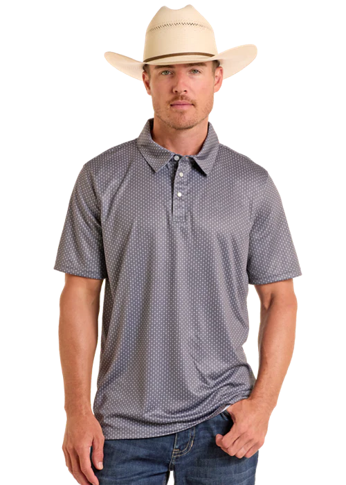 PANHANDLE SLIM SS POLO SNAP - CHARCOAL