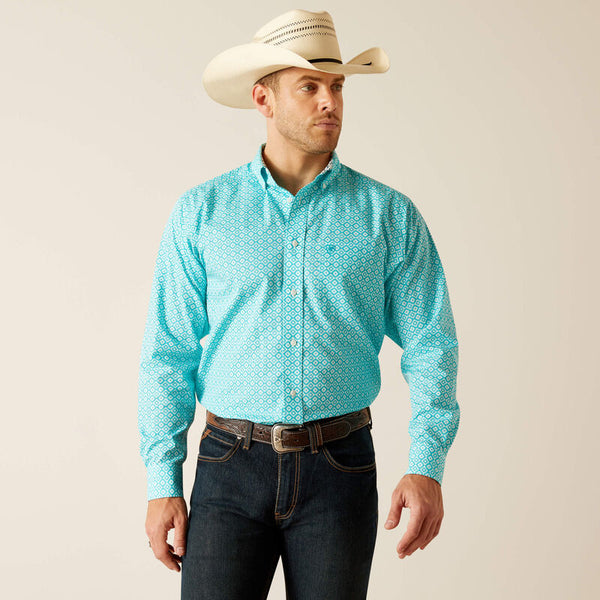 Ariat WF Stanley Peacock Blue LS SHRT