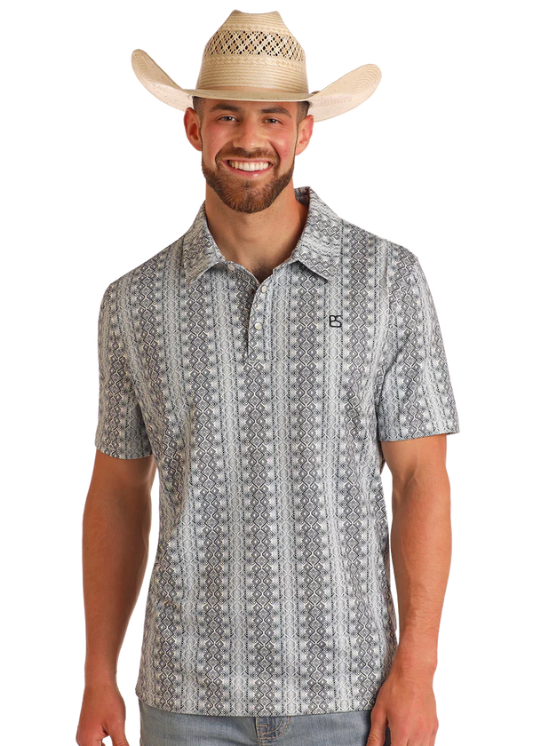 PANHANDLE SLIM SS SNAP POLO - DARK GREY