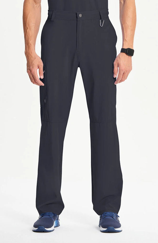 Cherokee Infinity Men's Zip Fly 6-Pocket Cargo Scrub Pant