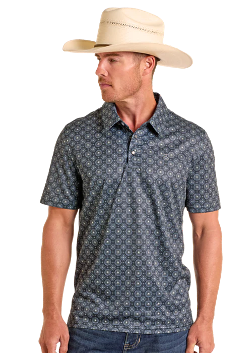 PANHANDLE SLIM SS POLO SNAP - BLACK