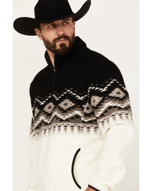 **FINAL SALE** Powder River Outfitters by Panhandle Men's Southwestern Print Zip Pullover