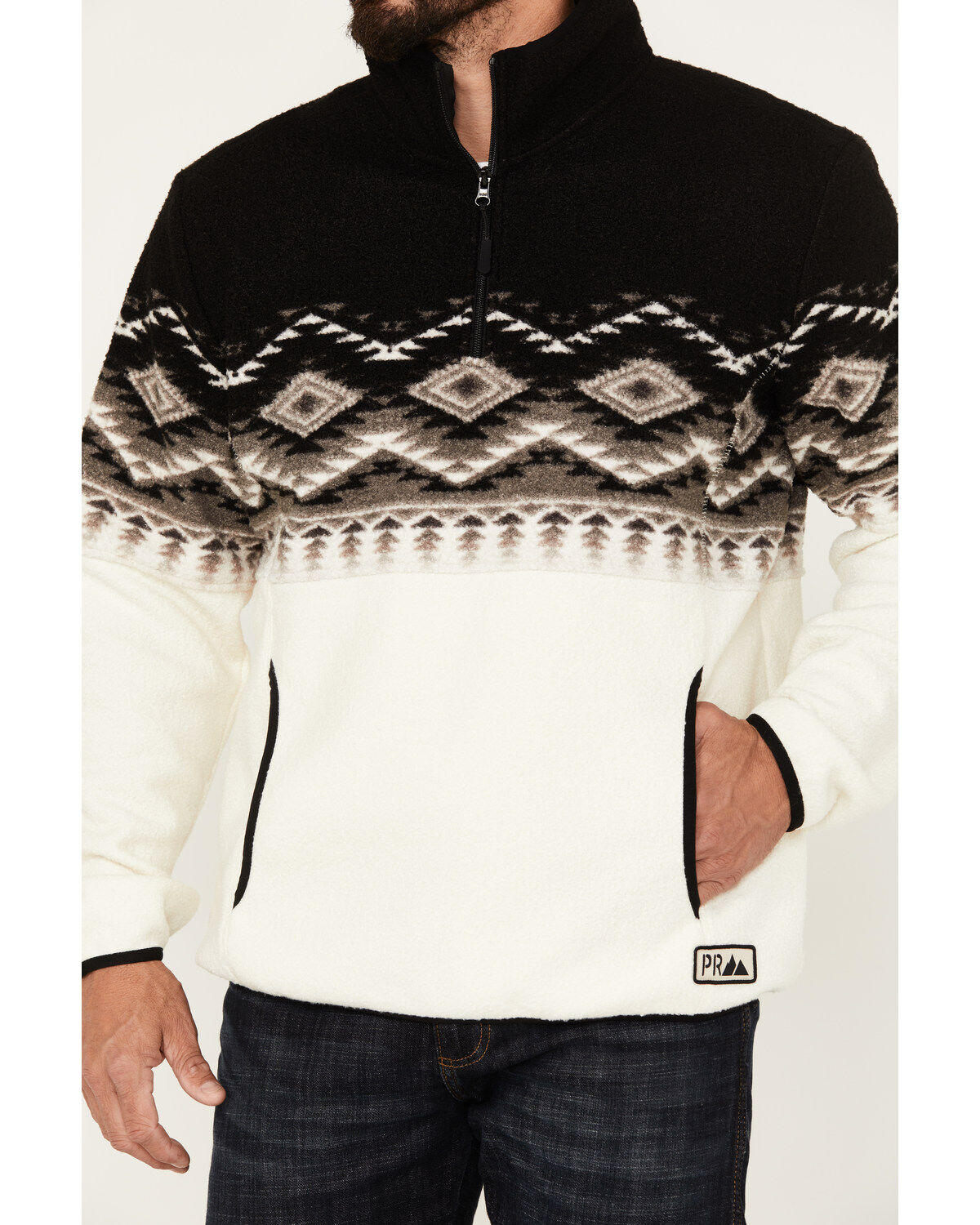 **FINAL SALE** Powder River Outfitters by Panhandle Men's Southwestern Print Zip Pullover
