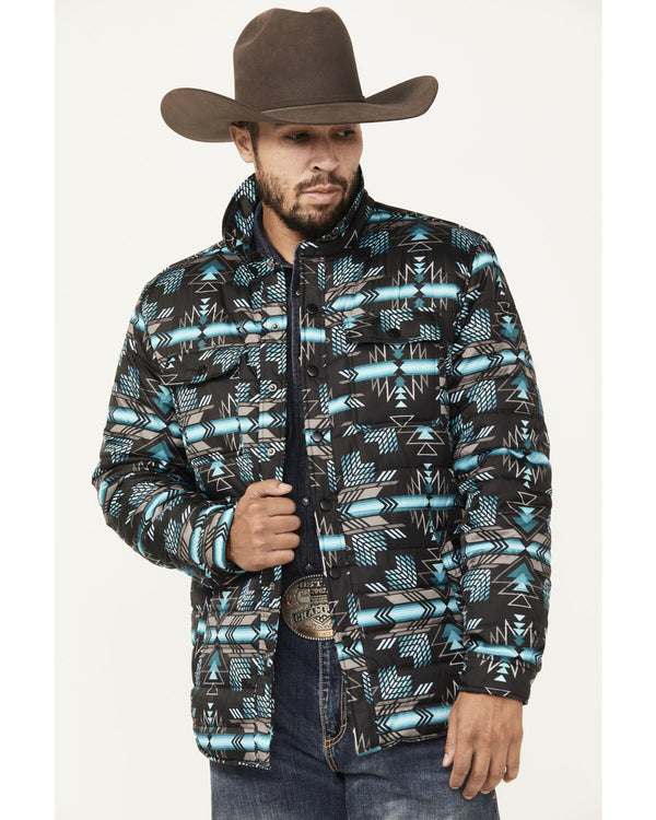 *FINAL SALE* Rock & Roll Denim Quilted Southwestern Snap Jacket
