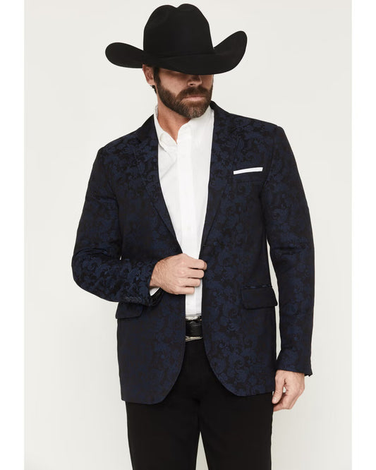 Rock & Roll Denim Men's Paisley Jacquard Modern Fit Sport coat