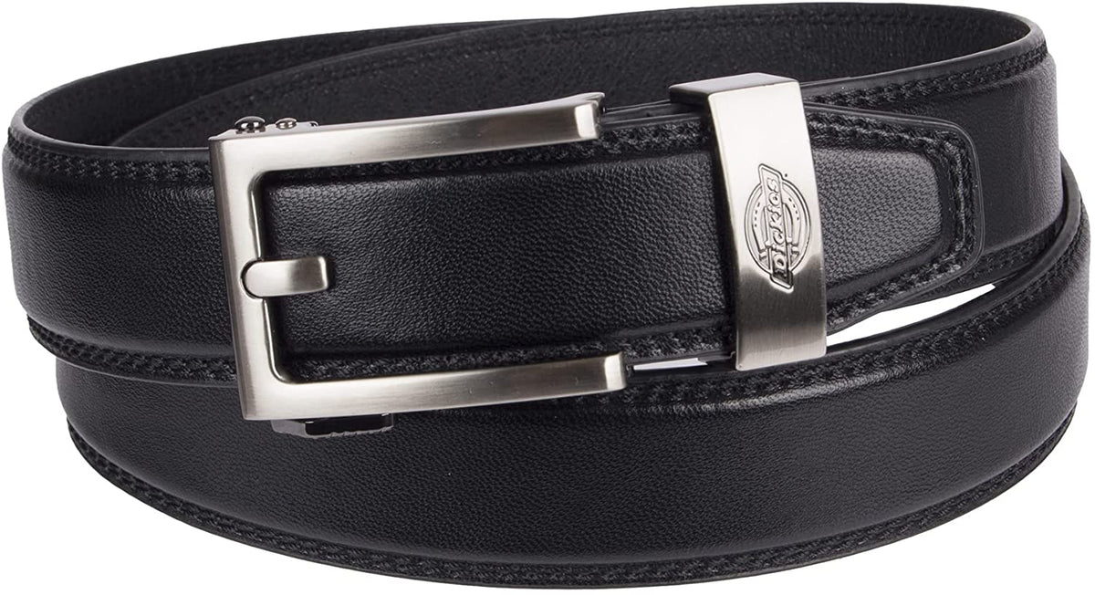 Dickies Men's 35MM Wide Adjustable Click To Fit Ratchet Belt Black