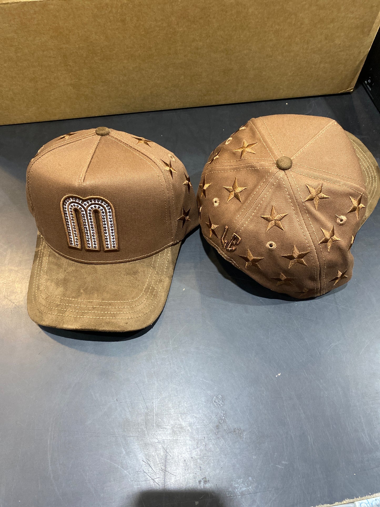 Hat M Mexico Patches Brown/Brown Rhinestone