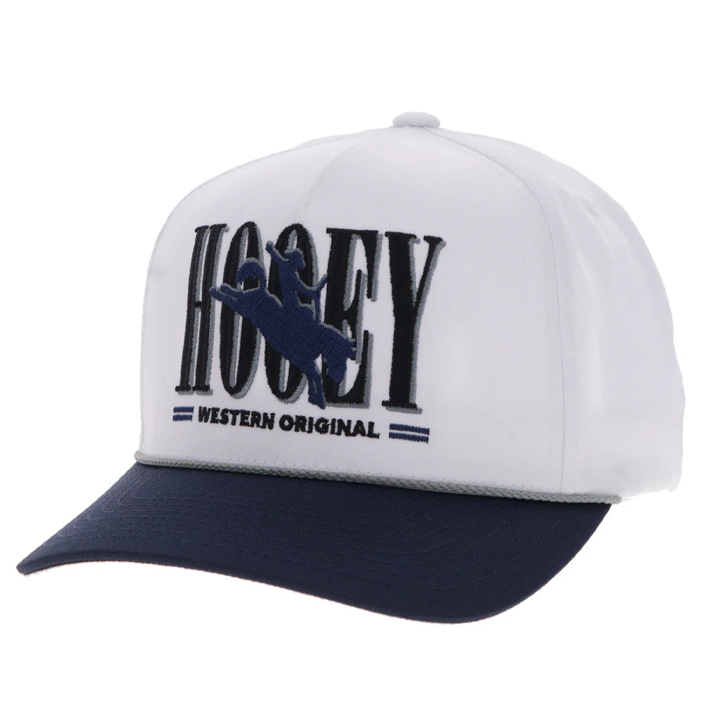 "Wild Ride" Hooey Hat White w/Navy Hooey Embroidered Logo