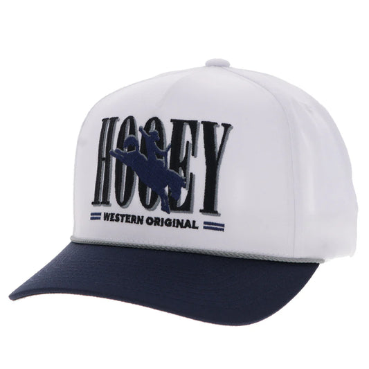 "Wild Ride" Hooey Hat White w/Navy Hooey Embroidered Logo