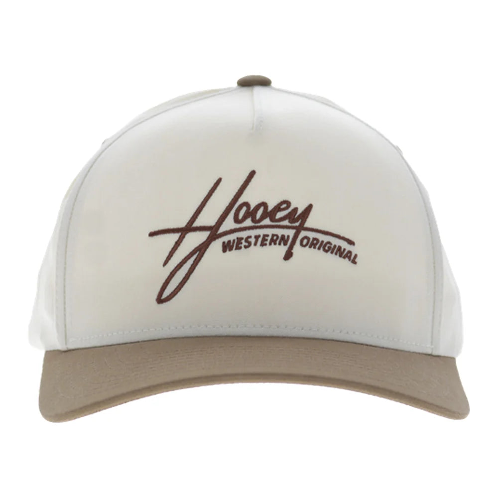 Hooey Mark Out 5-Panel Full Surround Snapback Hat Cream/Brown