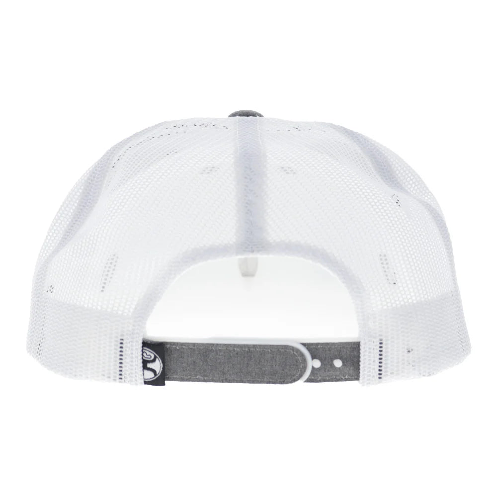 Hooey Liberty Roper 6-Panel Trucker Snapback Hat Grey/White