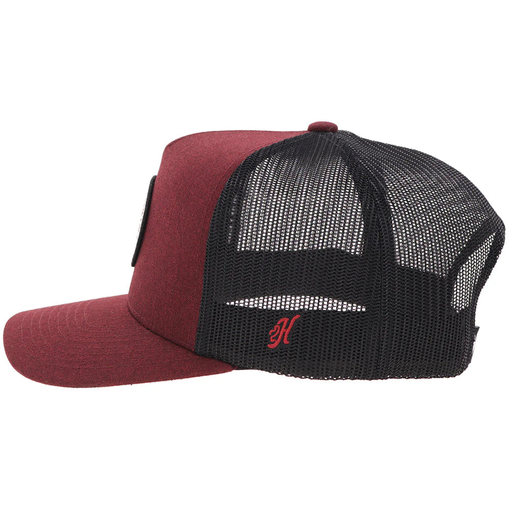 "Quanah" Hat Red/Black w/Circle Patch