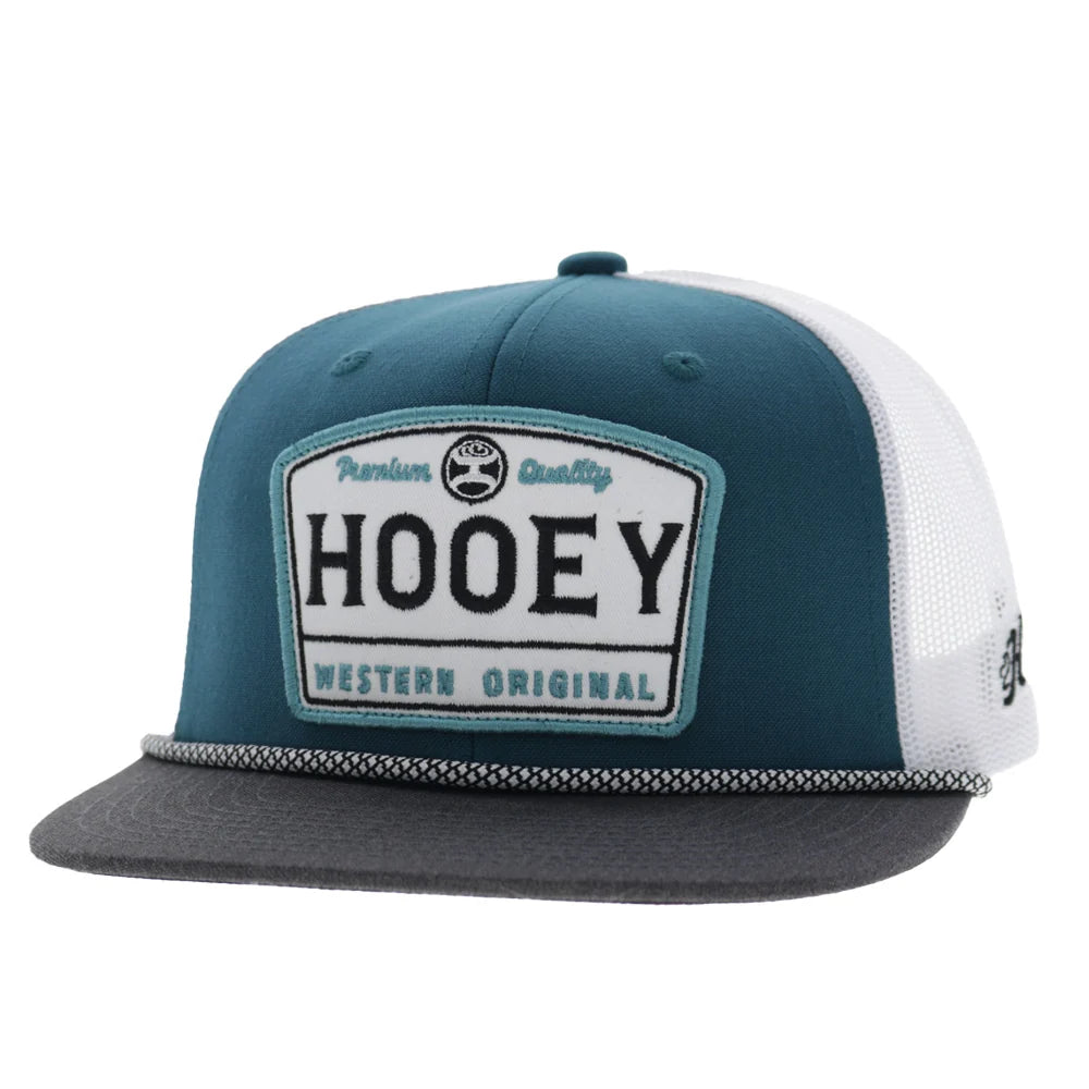 Hooey Trip 5-Panel Trucker Snapback Hat Blue/White