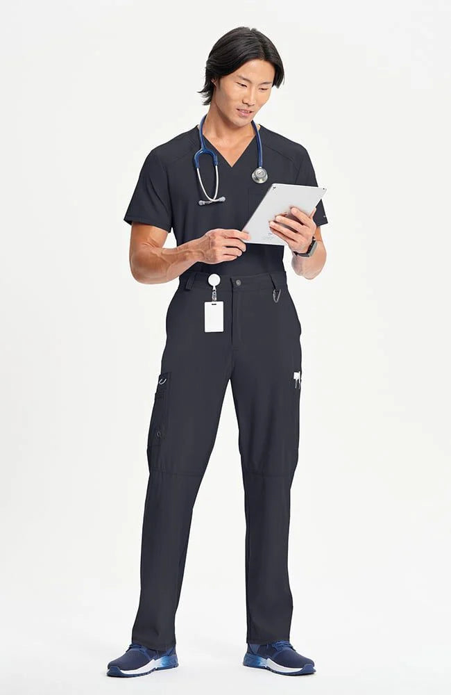 Cherokee Infinity Men's Zip Fly 6-Pocket Cargo Scrub Pant