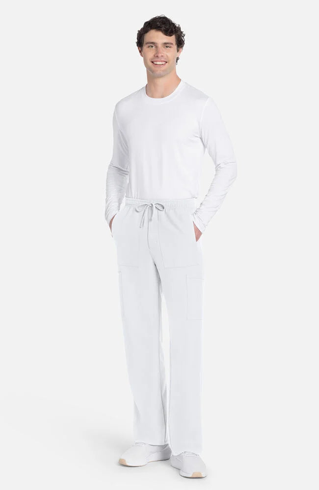 Cherokee Workwear Originals Ultra Men's 6-Pocket Straight Leg Drawstring Cargo Scrub Pants