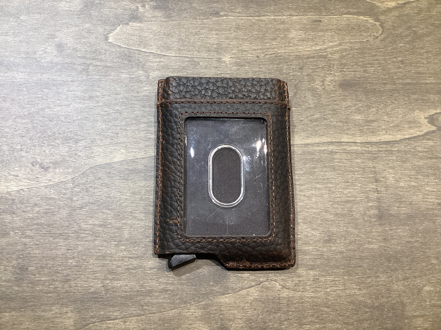 3D Belt Men's Dark Brown Leather Smart Wallet