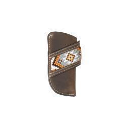 3D Knife Sheath Vertical Southwest Diamond Brown