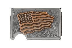 3D Mens Smart Wallet Distressed Flag Multicolor