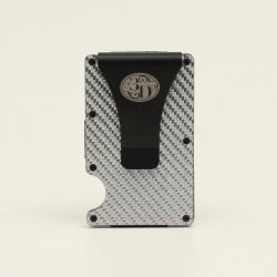 3D Mens Smart Wallet Woven Pattern Grey