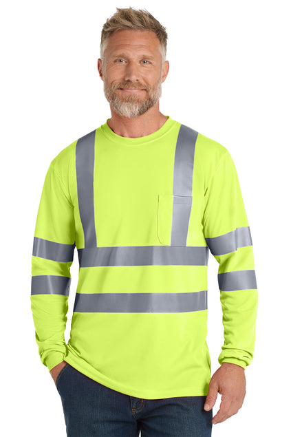 CornerStone ANSI 107 Class 3 Long Sleeve Snag-Resistant Reflective T-Shirt - Yellow