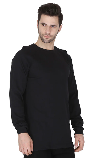 Forge Fr Men's Ripped Framework Black Long Sleeve T-shirt