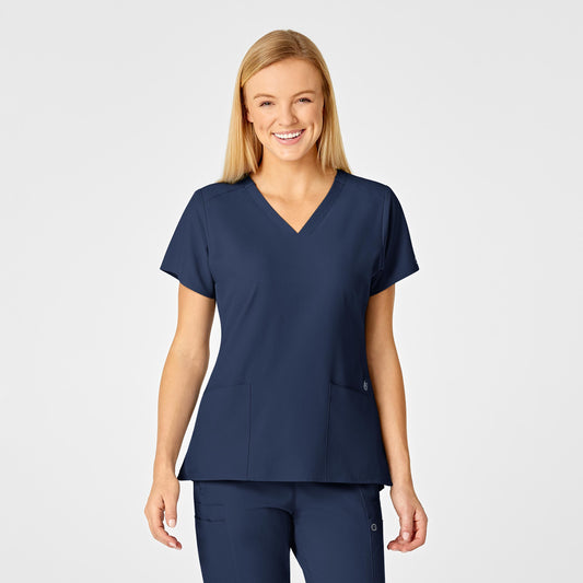 W123 Flex Back Stylized V-Neck