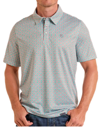 Panhandle SS Polo Snap - Turquoise