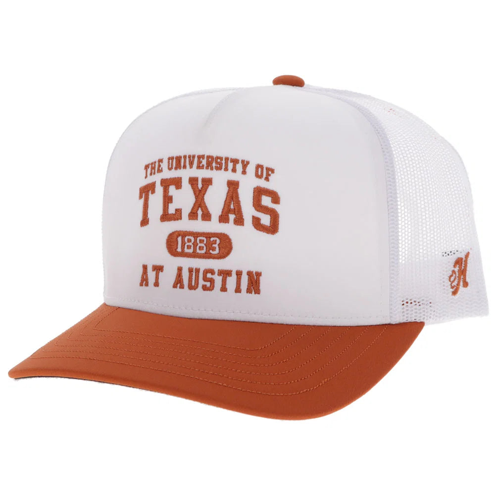 Hooey "University Of Texas" Hat White w/Orange Logo