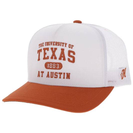 Hooey "University Of Texas" Hat White w/Orange Logo