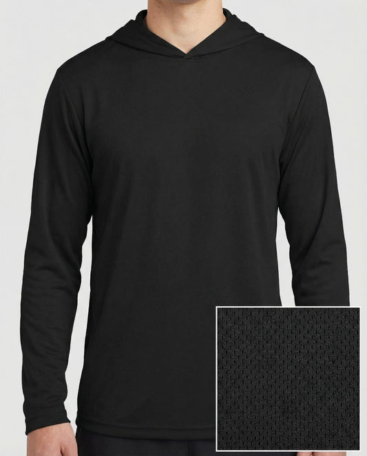 Quick Dry Performance 100% Polyester Hooded T-Shirt