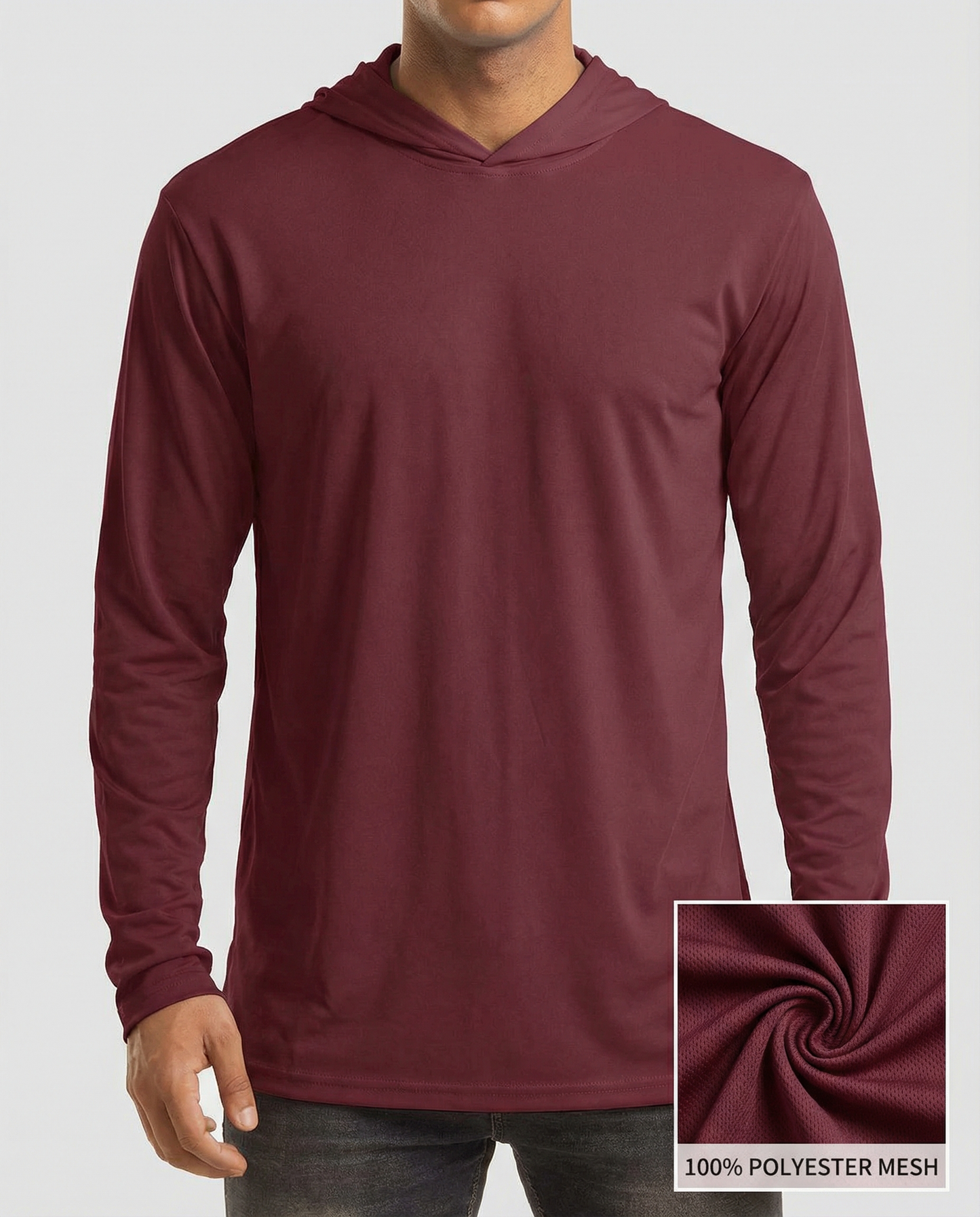 Quick Dry Performance 100% Polyester Hooded T-Shirt