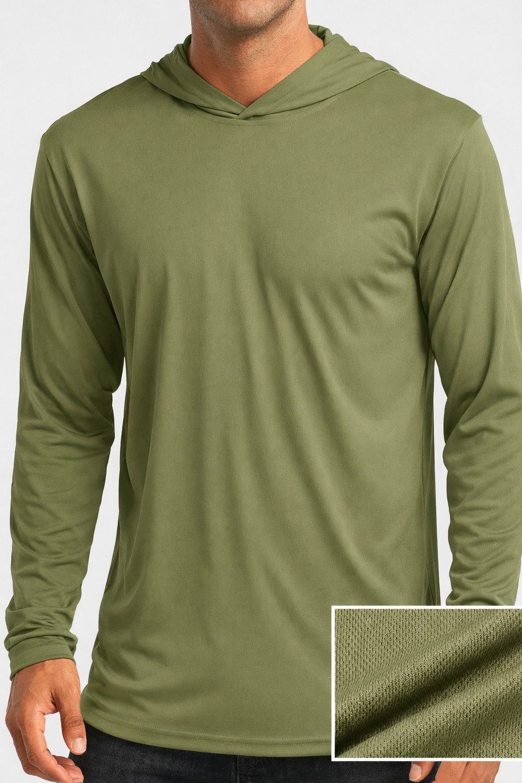 Quick Dry Performance 100% Polyester Hooded T-Shirt
