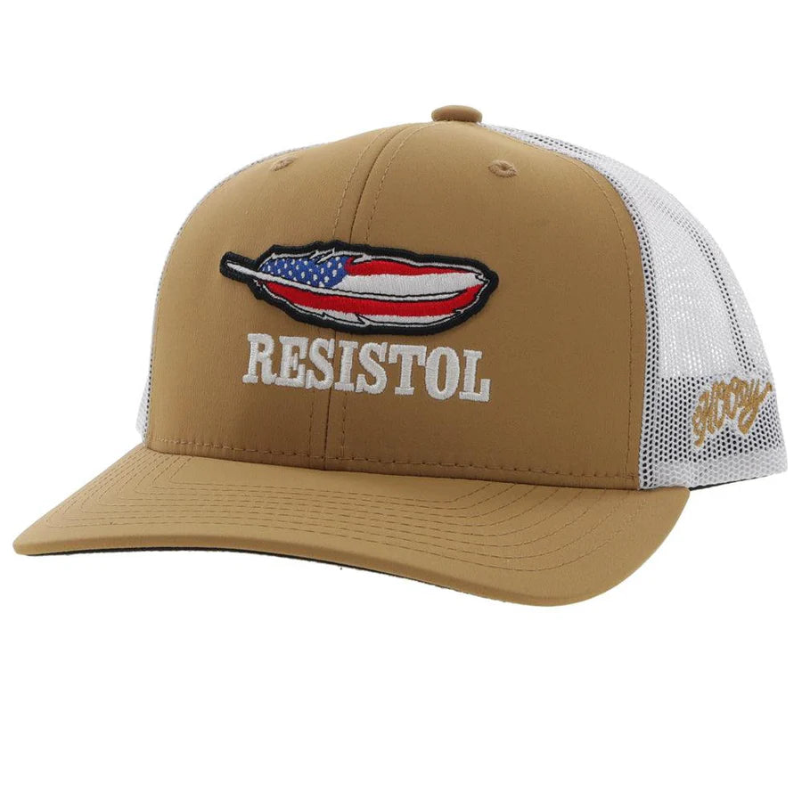 HOOEY "RESISTOL" HAT, TAN/WHITE