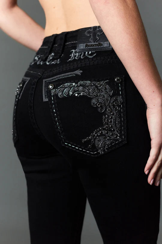 Women's High Street Embroidered Bootcut Jeans
