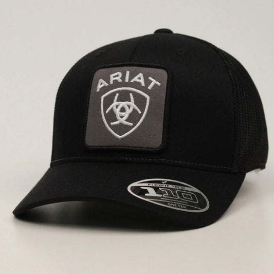 Ariat GRY Square Logo BLK Cap