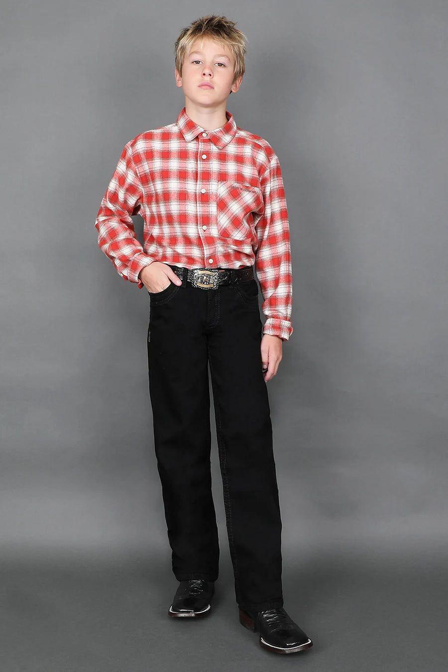 Youth Answer Me Embroidered Straight Jeans