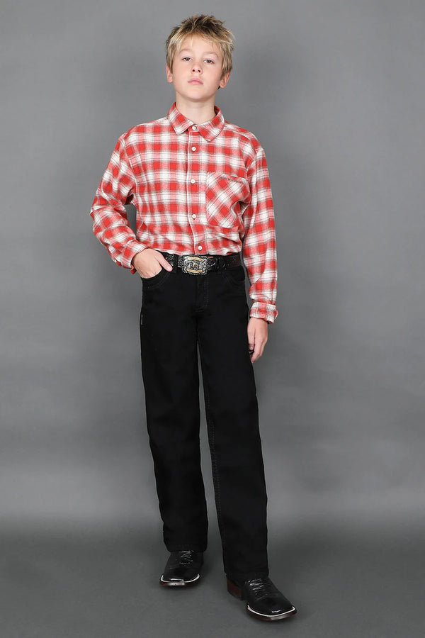 Youth Answer Me Embroidered Straight Jeans